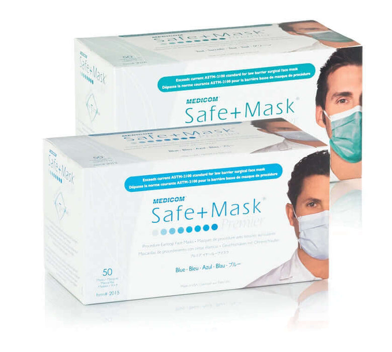 3 layers Surgical face Masks with Ear-loop, Blue - 50 Masks  Azoss Trading