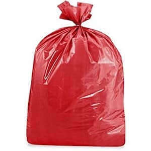 Biodegradable Garbage Bag, Size 85 x 110 cm, Color  Red, 25 Microns  Azoss Trading