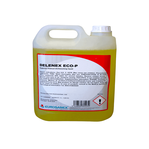 Azoss - DELENEX ECO-P washing-up liquid is a product especially formulated to clean dish-ware, glassware and cutlery in professional hygiene