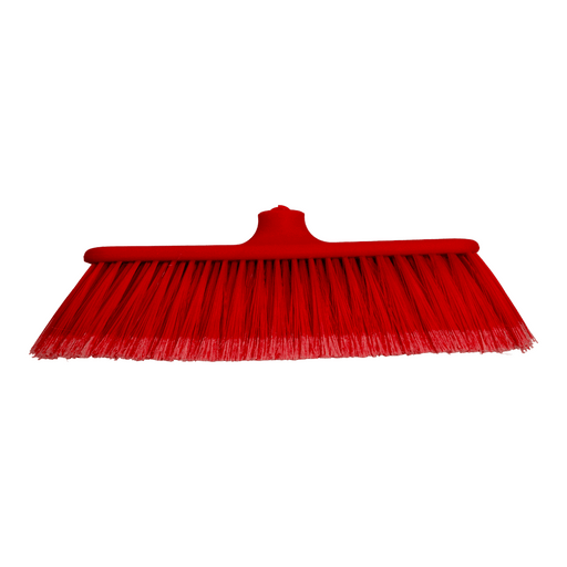 Azoss red color floor cleaning brushes are great for solid scrubbing action on floors and can work with wet or dry cleaning detergents