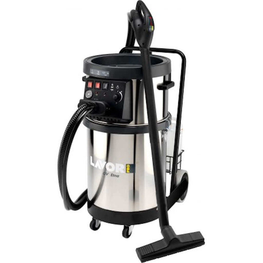 Steam generator and vacuum for cleaning hot water mixed with steam, remove dirts, stain and rust in addition to sanitizing the cleaned surface without using chemical