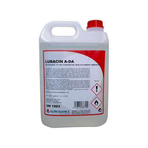 The LUBACIN A-DA bactericide is a powerful bactericide specially formulated to be used in the food industry to disinfect all kind of surfaces and materials.