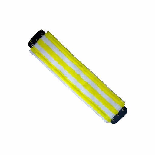 Wet flat microfiber mop for medium contamination and rough floors. This is able to reduce bacteria up to 96%. Thanks to this pad's 7mm pile microfiber, bacteria is limited while UNGER's Smart Color system helps to reduce cross-contamination thanks to its bright yellow coloring that distinguishes it for use in specialty areas.