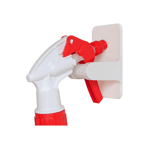 The Universal spray bottle holder, designed for small and large spray bottles up to 32 fluid ounces, is great for neatly storing your spray bottles out of sight but within reach. Simple to install, no tools required and no damage to your cabinet doors or walls. Using revolutionary command adhesive, command products hold strongly on a variety of surfaces, including paint, wood, tile and more.