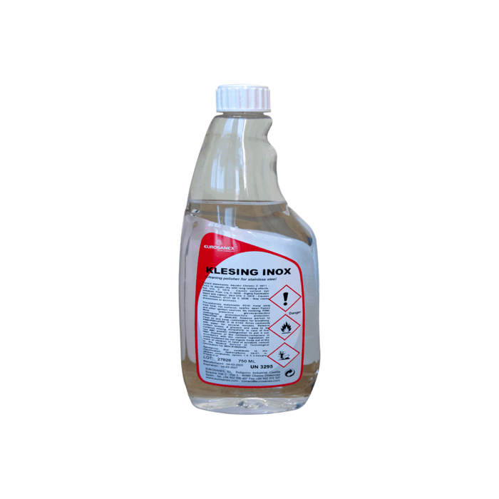 Azoss - KLESING INOX stainless steel cleaner and polish is an all-purpose product specially formulated to clean, mantain and polish stainless steel and other materials in professional hygiene: industrial kitchens, offices, restaurants and hotels etc. Shop Online in Qatar