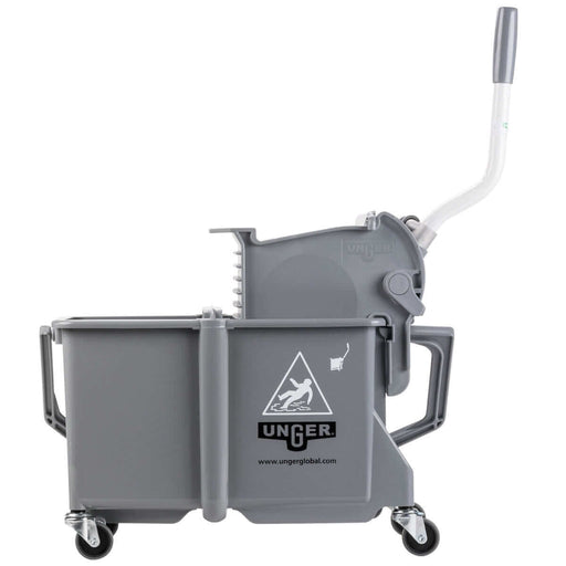UNGER | COMSG 15 Liters Mop Bucket with Side-Press Wringer, Grey