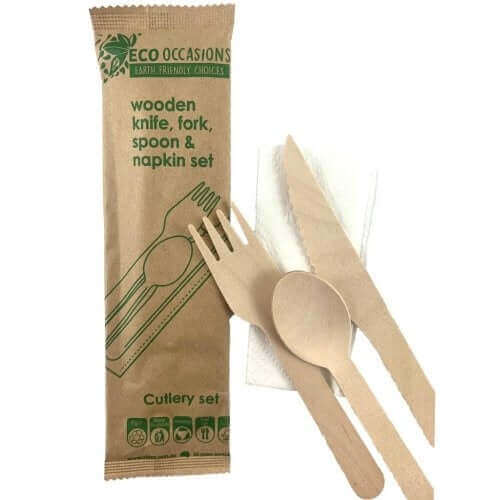 Azoss wooden cutlery set in Qatar