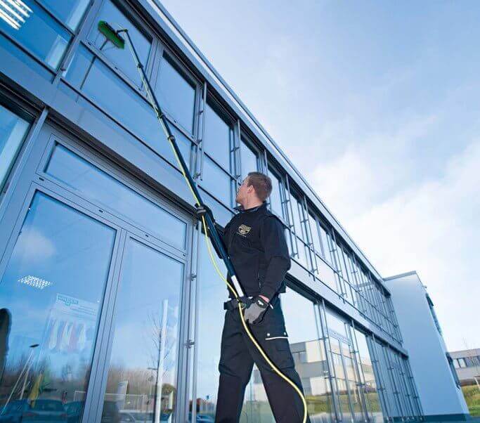 Azoss high and tall building glass cleaning services in Qatar